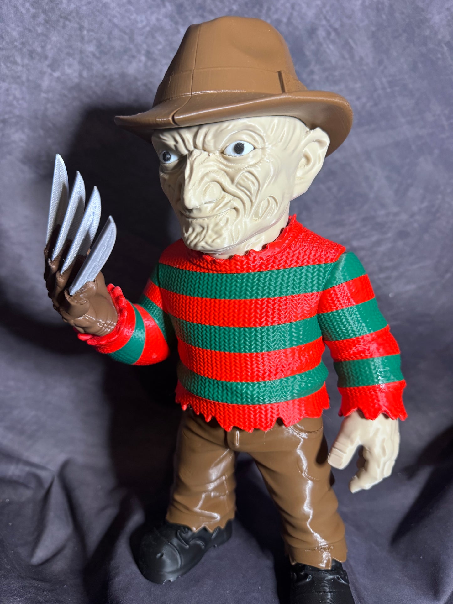 Freddy Krueger Inspired Horror Collectible Figure – Large 30cm 3D Printed Display Model