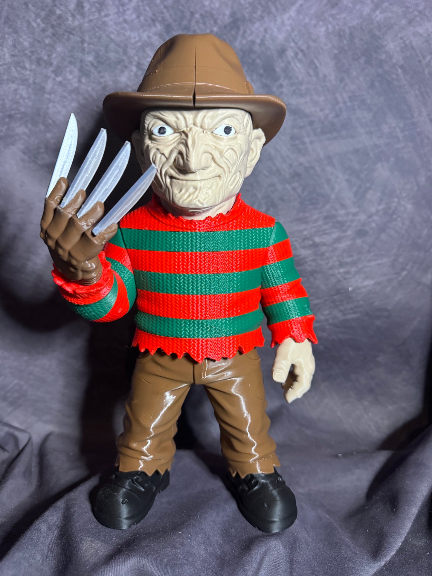 Freddy Krueger Inspired Horror Collectible Figure – Large 30cm 3D Printed Display Model