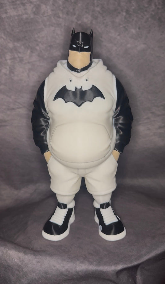 Urban Chubby Batman Inspired 3D Printed Figure – 25cm Collectible Display Statue