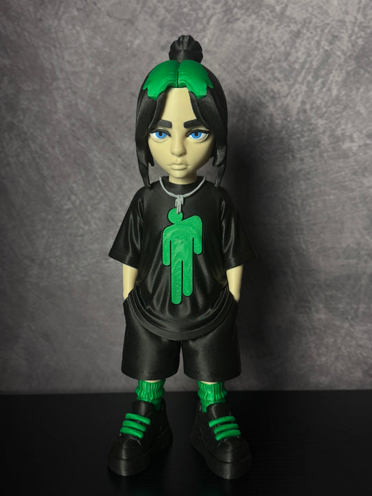 Billie Eilish Inspired Collectible Figure – 31cm Tall – 3D Printed Display Model