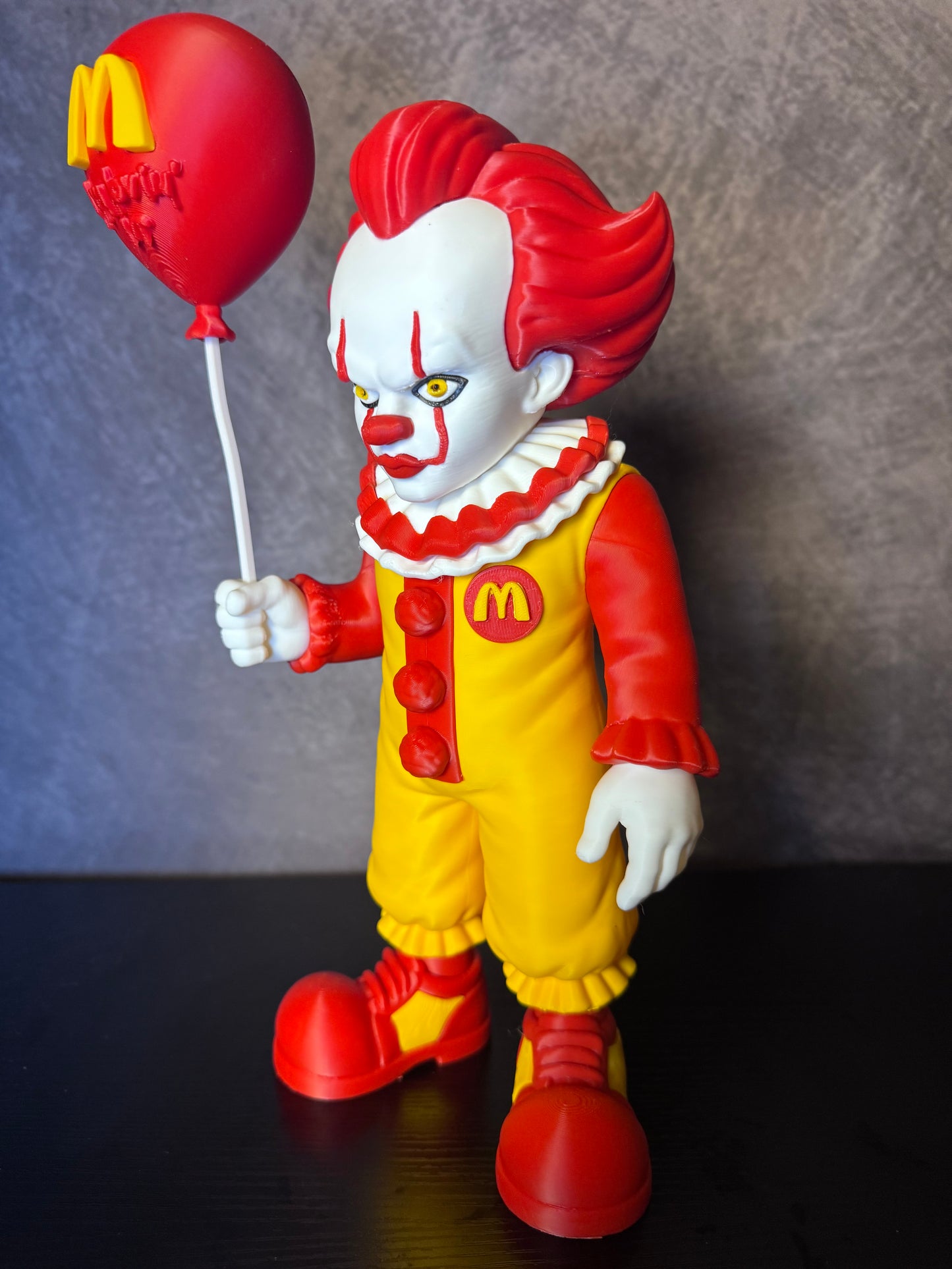 Pennywise Ronald McDonald Mash-Up Figure – 30cm Tall Custom 3D Printed Collectible Horror Clown Statue