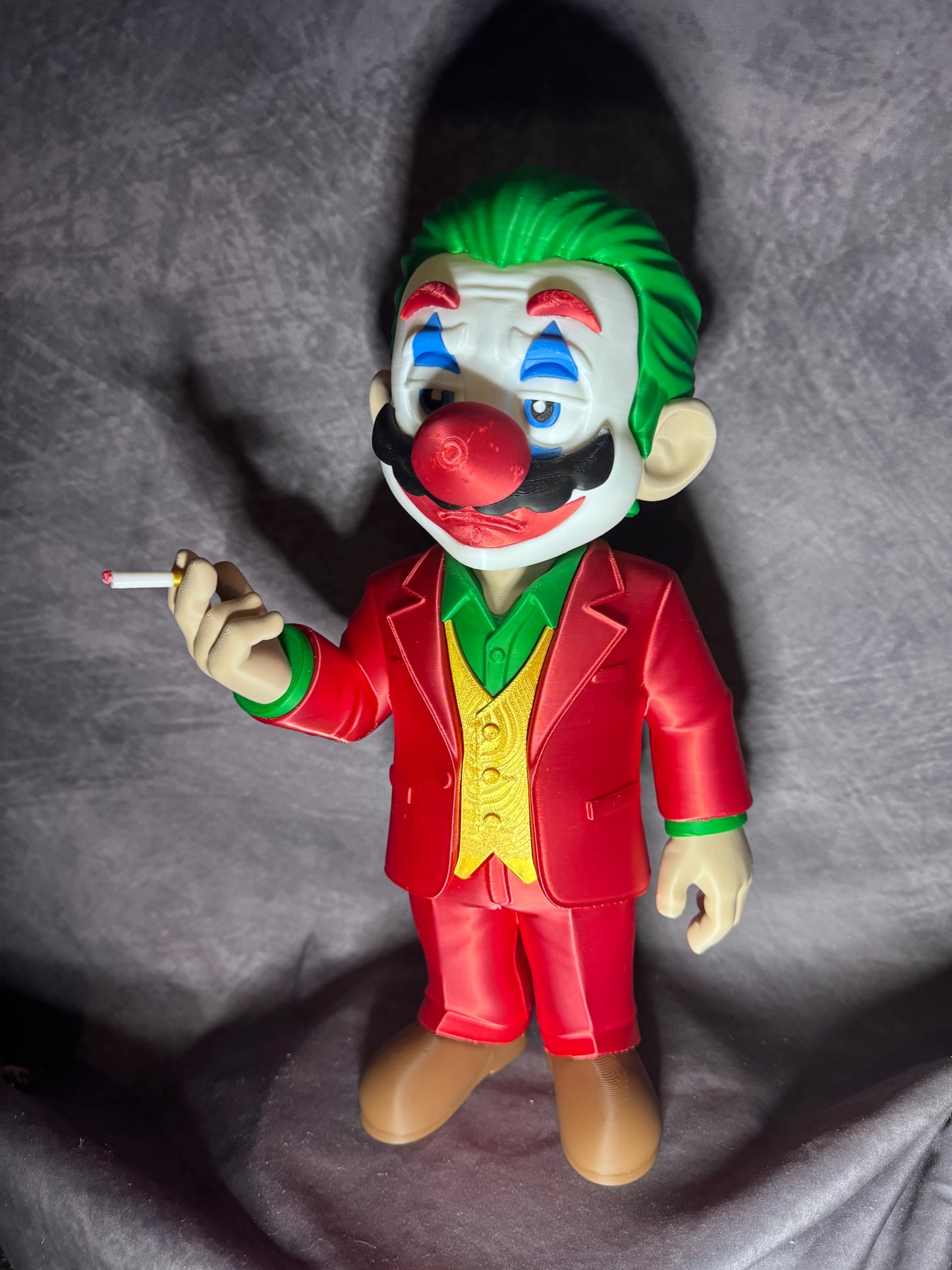 Joker Mario Mashup Figure – 36cm Tall Custom 3D Printed Collectible Display Model
