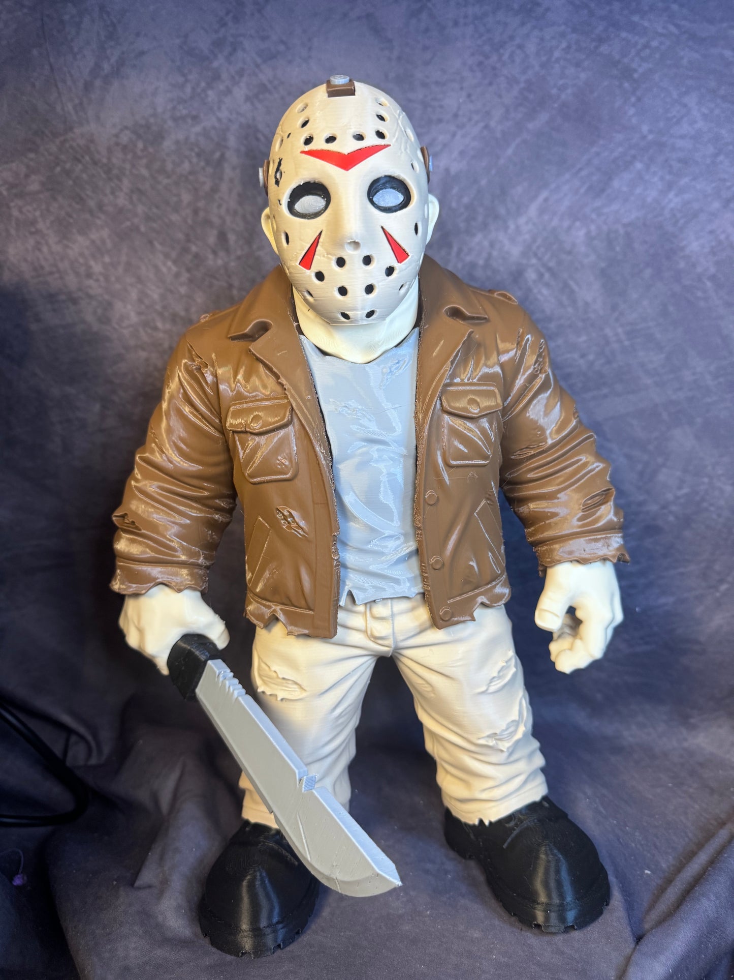 Large Jason Voorhees Inspired Horror Collectible Figure – 36cm Tall | Handmade 3D Printed Display Model