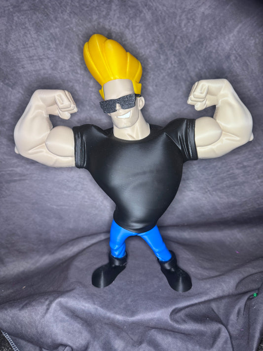 Johnny Bravo Inspired 3D Printed Figure – 32cm Collectible
