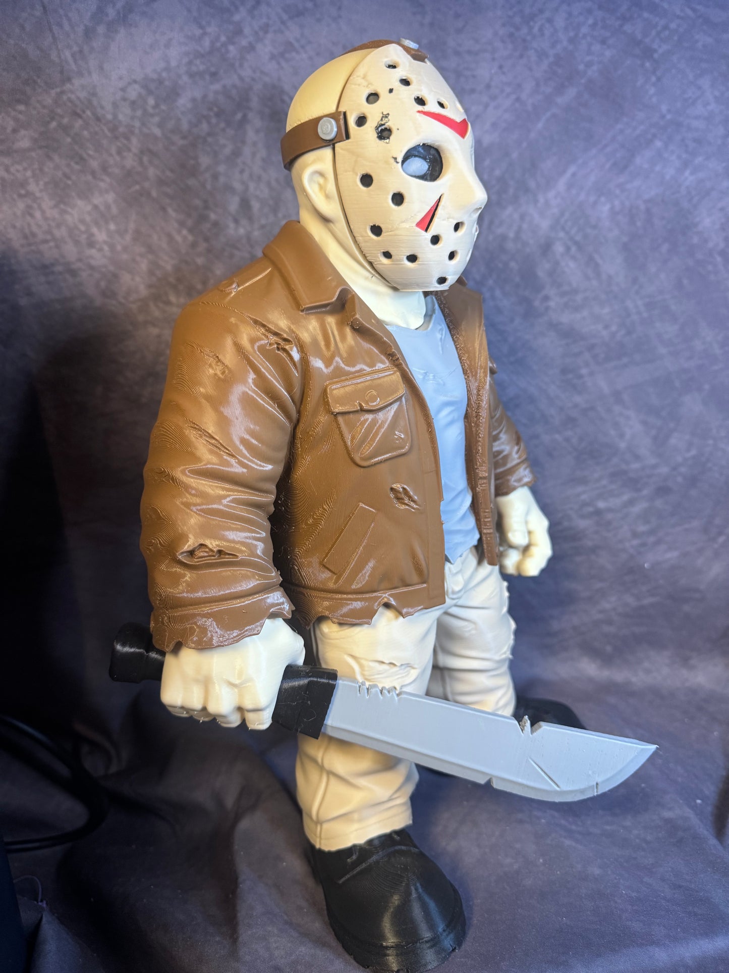 Large Jason Voorhees Inspired Horror Collectible Figure – 36cm Tall | Handmade 3D Printed Display Model