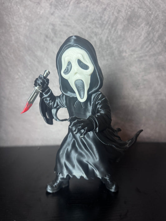 Ghost Face Horror Figure – 25cm Tall | 3D Printed Collectible Display Statue